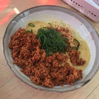 Cheesy noodles with extra vegan meat  at Vegan Ramen Shop - Jana Pawla in Warsaw