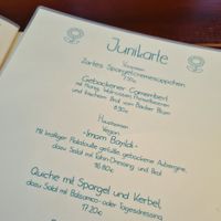 Saisonale Speisekarte at Alte Dorfmühle in Bensheim