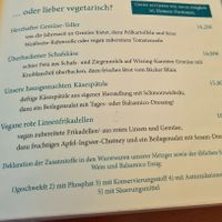 Speisekarte at Alte Dorfmühle in Bensheim