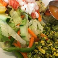 Salad, green beans and sambar at Woodlands in Gaithersburg