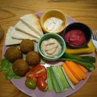 Falafel platter at iVegan Supershop Westlake Hanoi - Healthy Plant Based Cafe in Hanoi