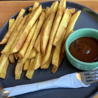 Huge portion of sweet potato fries  at iVegan Supershop Westlake Hanoi - Healthy Plant Based Cafe in Hanoi