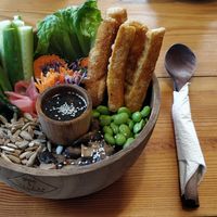 Beautiful Tokyo salad bowl at iVegan Supershop Westlake Hanoi - Healthy Plant Based Cafe in Hanoi
