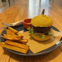 And this one is Falafel Burger  at iVegan Supershop Westlake Hanoi - Healthy Plant Based Cafe in Hanoi