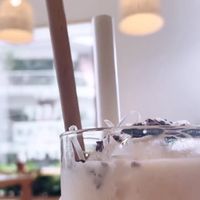coconut coffee at iVegan Supershop Westlake Hanoi - Healthy Plant Based Cafe in Hanoi