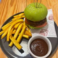 pineapple burger (the patty is similar with Beoynd Plant based Meat) at iVegan Supershop Westlake Hanoi - Healthy Plant Based Cafe in Hanoi