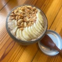 Banana overnight oats  at iVegan Supershop Westlake Hanoi - Healthy Plant Based Cafe in Hanoi