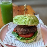 Ohana Pineapple Veggie Burger at iVegan Supershop Westlake Hanoi - Healthy Plant Based Cafe in Hanoi