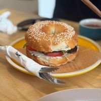 Tempe bagle was really amazing. at iVegan Supershop Westlake Hanoi - Healthy Plant Based Cafe in Hanoi