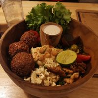 Falafel bowl at iVegan Supershop Westlake Hanoi - Healthy Plant Based Cafe in Hanoi