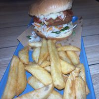 vegan “chicken” burger  at Sunshine Beach SLSC in Sunshine Beach