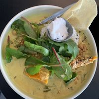 Yellow curry with veg and rice  at Sunshine Beach SLSC in Sunshine Beach