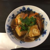 揚げ出し豆腐 lightly deep fried tofu  at Yume-an ゆめ庵 in Tokyo