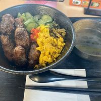 sweet and sour soy meat/veggie bowl at Yume-an ゆめ庵 in Tokyo
