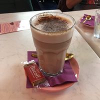 stoofpeertjes chai latte  at Brunchbar in Heerlen
