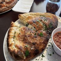 Calzone, Lando’s ingredients and added shrooms  at Pizza Verde in Fort Worth