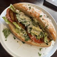 March special- caesar shrimp sandwich 💚   at Pizza Verde in Fort Worth