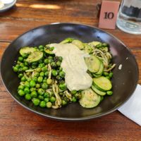Vegan pesto pasta at The Garden Berry in Berry