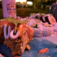 Dragos sushi was amazing!  at Cudo Vegan Sushi in Poznan