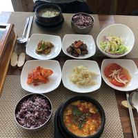 Tofu Jigae and Doenjang Jigae  at Soban Vegan 소반 비건식당 in Busan