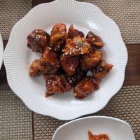 Marinated fried mushrooms at Soban Vegan 소반 비건식당 in Busan