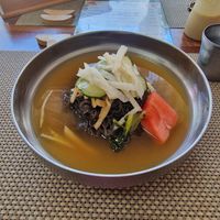 This is cold noodles at Soban Vegan 소반 비건식당 in Busan