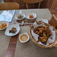 Fried chicken (vegan soy replacement) at Soban Vegan 소반 비건식당 in Busan