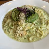 Almond milk pasta  at Mr. Farmer - Setagaya in Tokyo