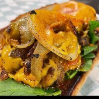 Cheese burger cheese steak Vegan. Lawd #Veganuary at My Mama's Vegan in Baltimore