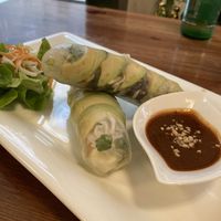summer rolls w avo & peanut hoisin sauce 🌟 at Vevi in Vienna