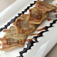 Fried banana at Vevi in Vienna