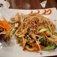 Udon with veg and tofu  at Vevi in Vienna