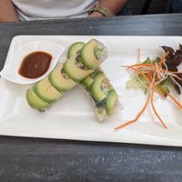 Avocado summer rolls at Vevi in Vienna