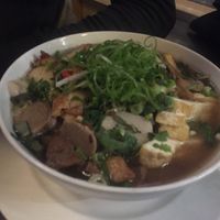 A noodle soup bowl at Vevi in Vienna