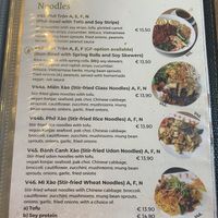 Part of the menu  at Vevi in Vienna