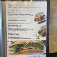 Part of the menu  at Vevi in Vienna