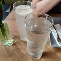 Big Soda lemon and elder flower water at Vevi in Vienna