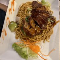 Wheat noodles with seitan- MUST ORDER!  at Vevi in Vienna