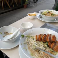 Left: Wonton, Right: No. 42, don’t like the barbecue but the spring rolls were greatt  at Vevi in Vienna