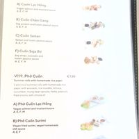 Newly designed menu at Vevi in Vienna