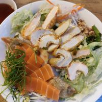 V141 Vegan seafood bowl at Vevi in Vienna