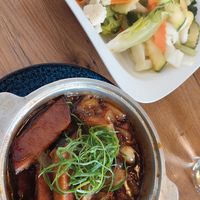Vegan fish hotpot at Vevi in Vienna