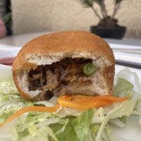 V200 Banh Bao Chien (Fried buns – there are two per portion) €6.50  at Vevi in Vienna