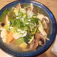 Soup with tofu at Vevi in Vienna