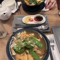 Pho and sour spicy udon  at Vevi in Vienna