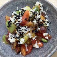 Heirloom tomato salad  at Mamanoko in San Francisco