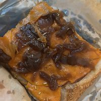 Pumpkin & onion pizza at Prima la Materia in Rome