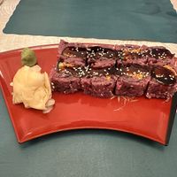 Purple rice roll  at The Vegetable Garden in Silver Spring