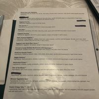 Gf menu   at The Vegetable Garden in Silver Spring