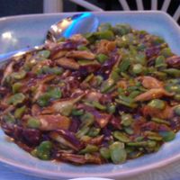 Lima beans with shiitake mushrooms at The Vegetable Garden in Silver Spring